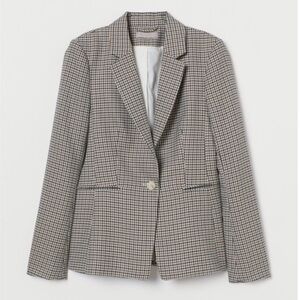 H&M fitted houndstooth Blazer size M